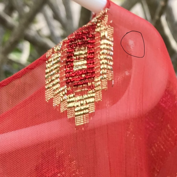 Vintage 90's Transparent Gauze "Fairy Top"  with Handkerchief Hem S/M - Picture 5 of 6